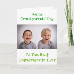 Tarjeta Happy Grandparents Day Best Ever Custom Photo
