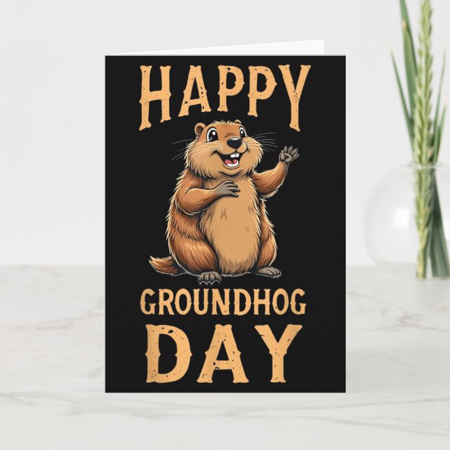 Tarjeta Happy Groundhog Day _1  (Anverso)