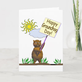 Tarjeta Happy Groundhog Day Groundhog