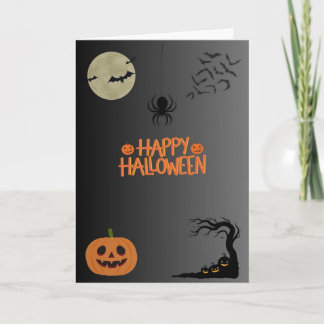 Tarjeta Happy Halloween Black