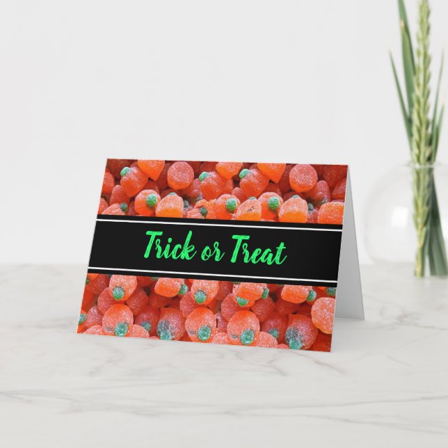 Tarjeta Happy Halloween Candy Pumpkins Card (Anverso)