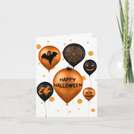 Tarjeta Happy Halloween Fiesta Balloons Card