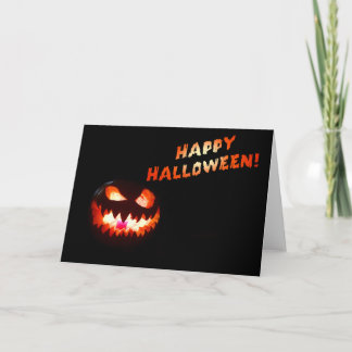 Tarjeta HAPPY HALLOWEEN - FLORECIENTE Jack-O-Lantern