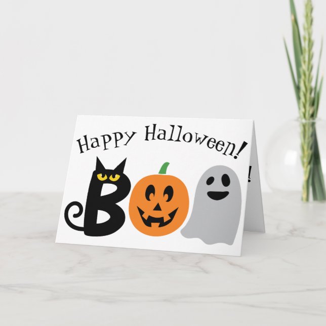 Tarjeta Happy Halloween! Folded Greeting Card (Anverso)