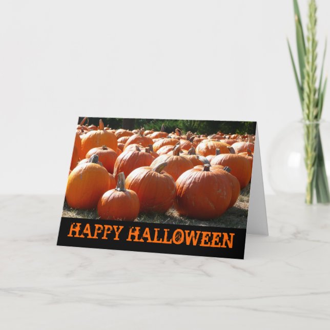 Tarjeta Happy Halloween Pumpkins Card (Anverso)