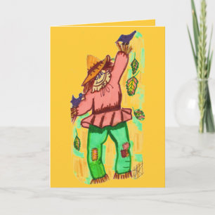 Tarjeta HAPPY HALLOWEEN SCARECROW card