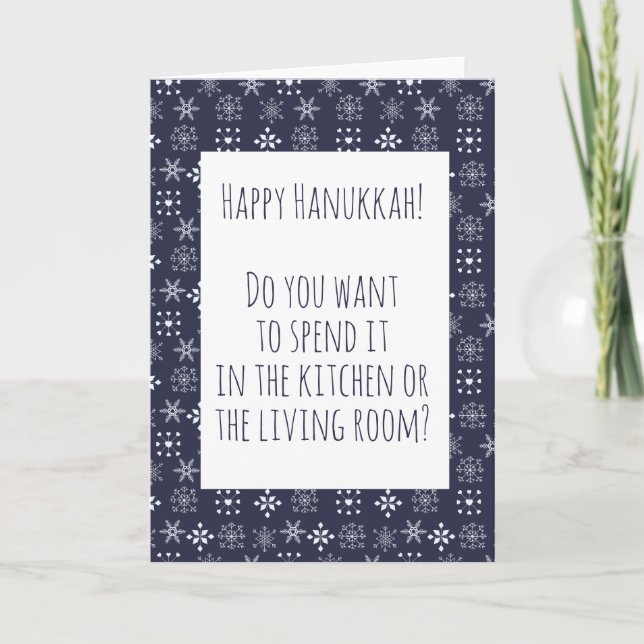Tarjeta Happy Hanukkah Covid 2020 Quarantine (Anverso)