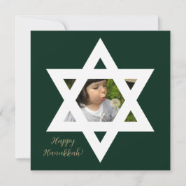 Tarjeta Happy Hanukkah Cute Photo