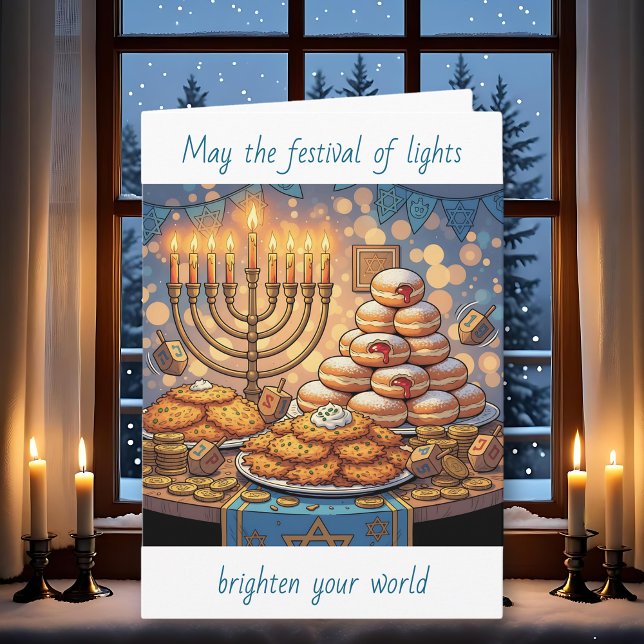 Tarjeta Happy Hanukkah | Festival of Lights (Subido por el creador)