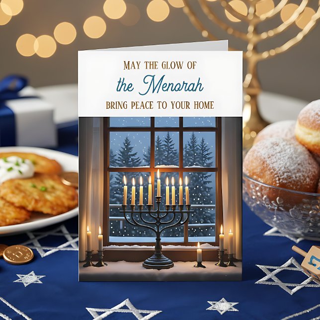 Tarjeta Happy Hanukkah | May the Glow of the Menorah  (Subido por el creador)