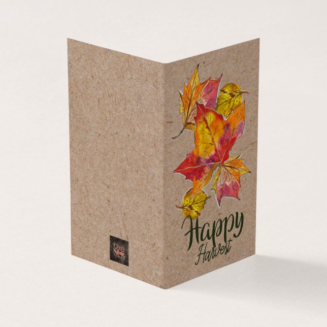 Tarjeta Happy Harvest greeting card - blank inside (Exterior)