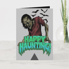 Tarjeta Happy Haunting Zombie Halloween Spooky Card