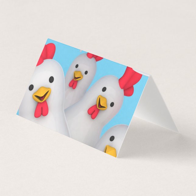 Tarjeta Happy hen clipart (Anverso)