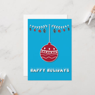 Tarjeta Happy holidays flat greeting card