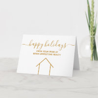Happy Holidays Real Estate Company Gold Corporate