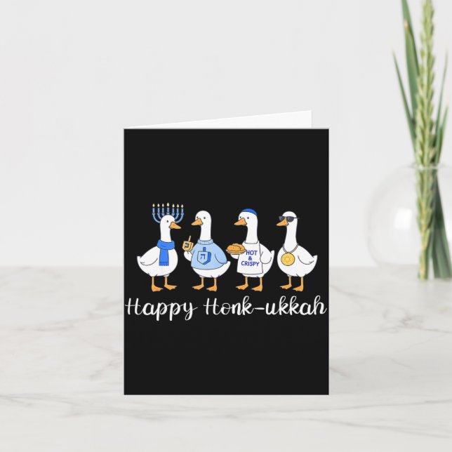 Tarjeta Happy Honkukkah Hanukkah Funny Chanukah Jewish Fes (Anverso)