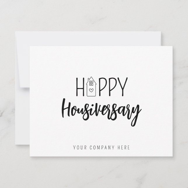 Tarjeta Happy Housiversary Inmobiliaria (Anverso)