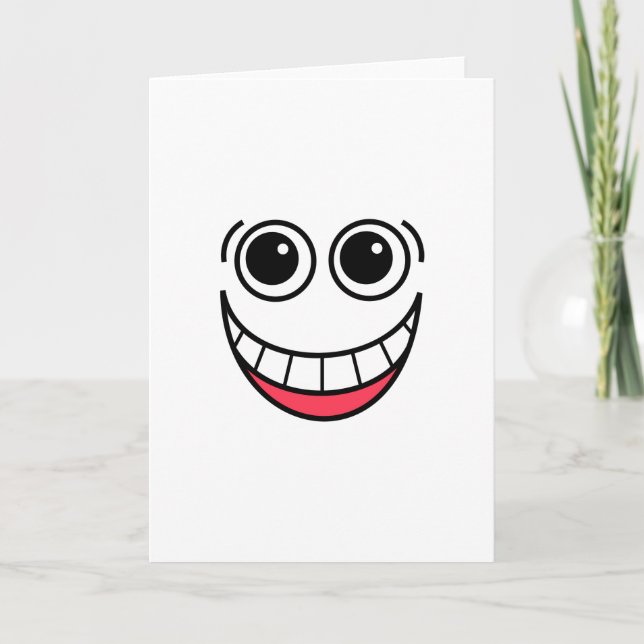 Tarjeta Happy Laughing Funny Comic Personalizado Face (Anverso)