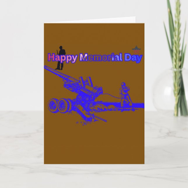 Tarjeta Happy memorial day brown (Anverso)