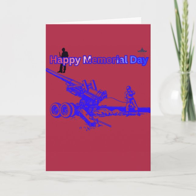 Tarjeta Happy memorial day crimson  (Anverso)