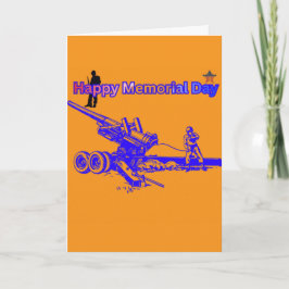 Tarjeta Happy memorial day orange