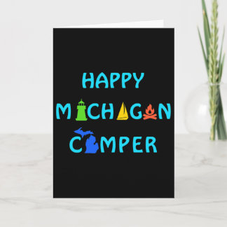 Tarjeta Happy Michigan Camper For Summer Vacation Outdoors