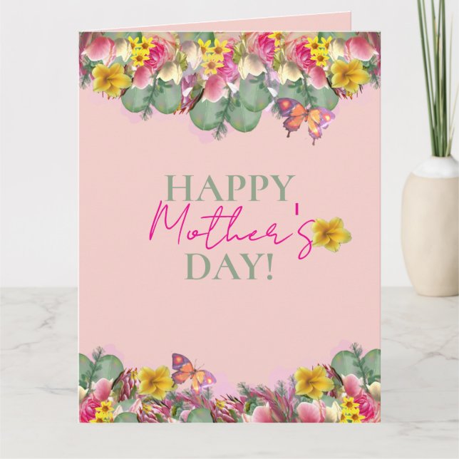 Tarjeta Happy Mother's Day Floral Garden Greeting (Anverso)