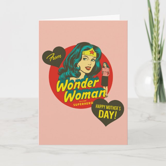 Tarjeta Happy Mother's Day From Wonder Woman (Anverso)