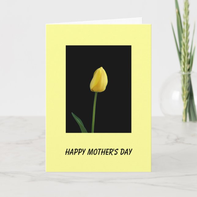Tarjeta happy mother's day  tulip flower (Anverso)