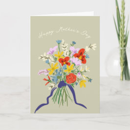 Tarjeta Happy Mother's Day Watercolor Floral Bouquet