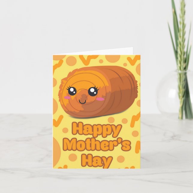 Tarjeta Happy Mother's Hay Puns Day Card (Anverso)