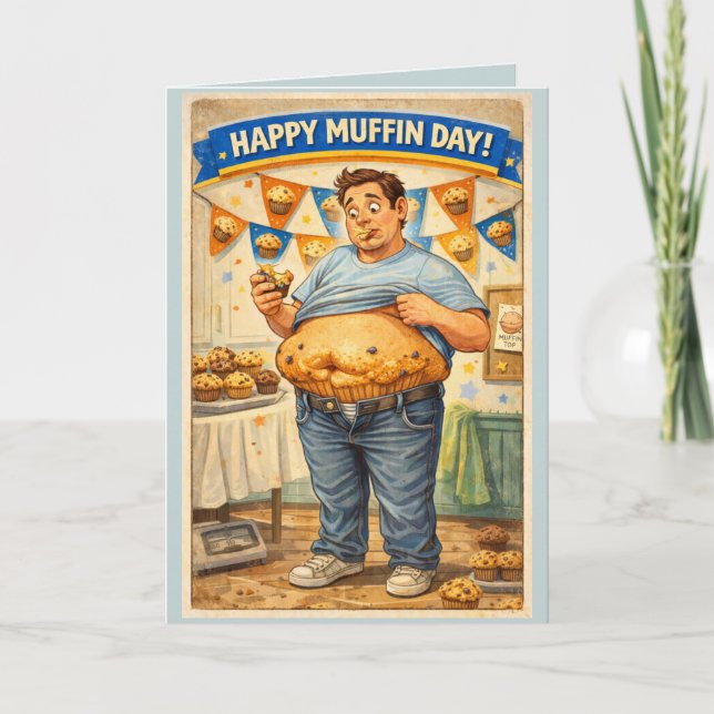 Tarjeta Happy Muffin Day Greeting Card (Anverso)