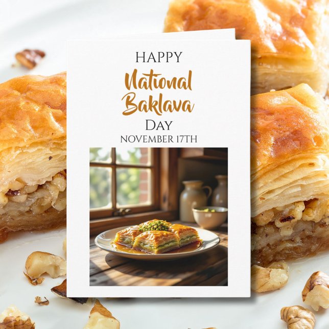 Tarjeta Happy National Baklava Day | November 17th (Subido por el creador)