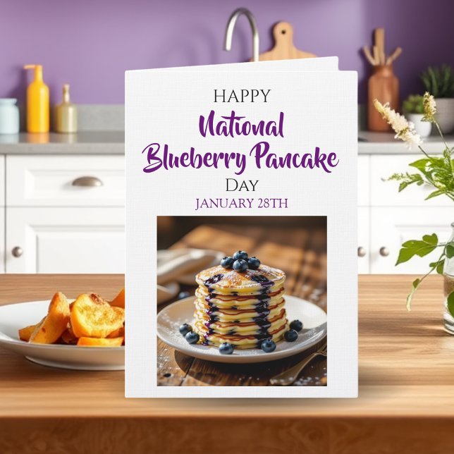 Tarjeta Happy National Blueberry Pancake Day! Jan 28th (Subido por el creador)