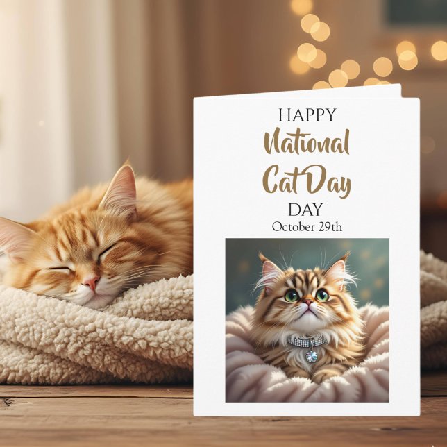 Tarjeta Happy National Cat Day | October 29th (Subido por el creador)