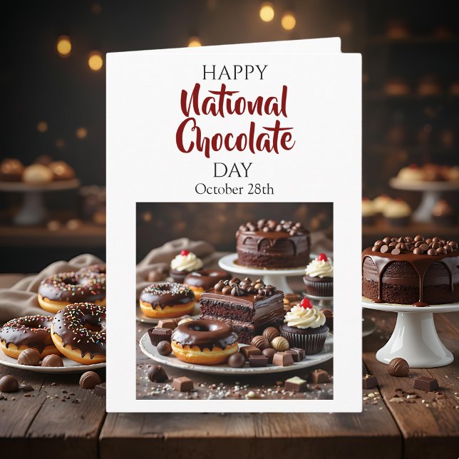 Tarjeta Happy National Chocolate Day | October 28th (Subido por el creador)