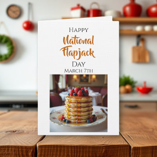 Tarjeta Happy National Flapjack Day | March 7th