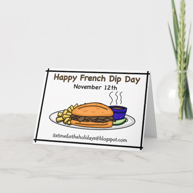 Tarjeta Happy National French Dip Day - November 12th   (Anverso)