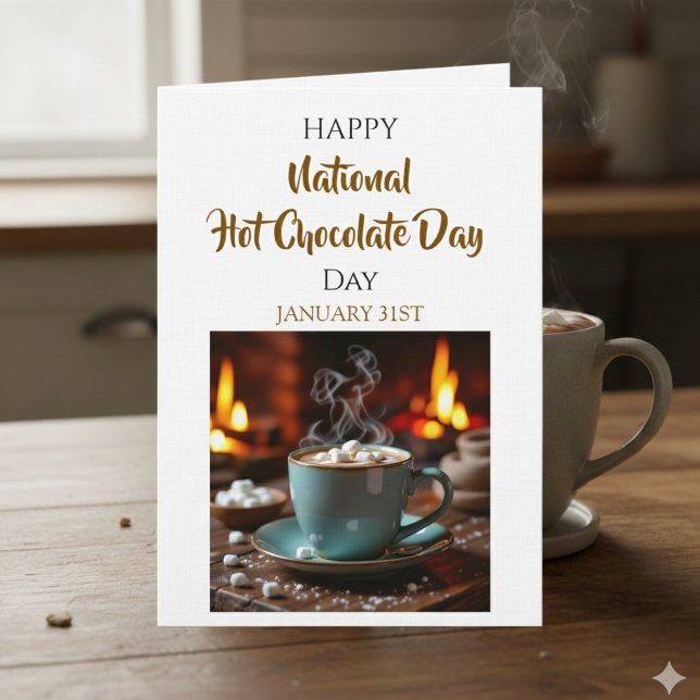 Tarjeta Happy National Hot Chocolate Day | January 31st (Subido por el creador)