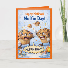 Tarjeta Happy National Muffin Day Greeting Card, Feb 20th