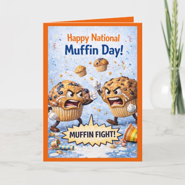 Tarjeta Happy National Muffin Day Greeting Card, Feb 20th (Anverso)