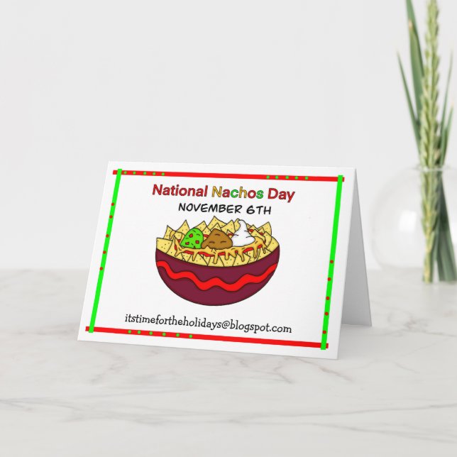Tarjeta Happy National Nacho Day, November 6th  (Anverso)