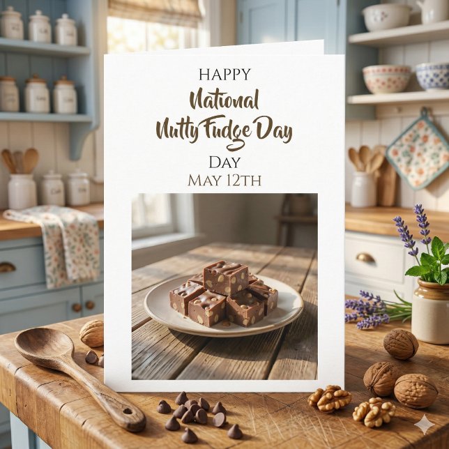 Tarjeta Happy National Nutty Fudge Day | May 12th (Subido por el creador)