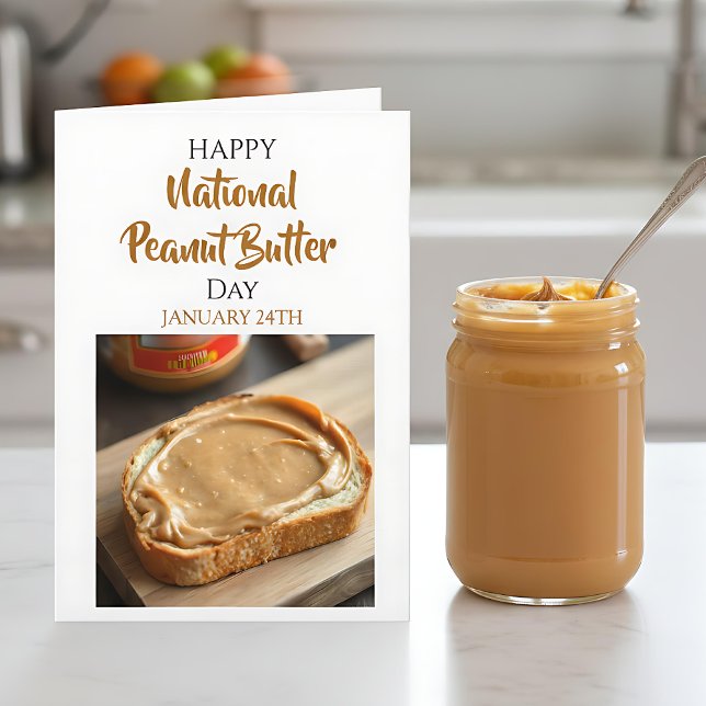 Tarjeta Happy National Peanut Butter Day | January 24th (Subido por el creador)