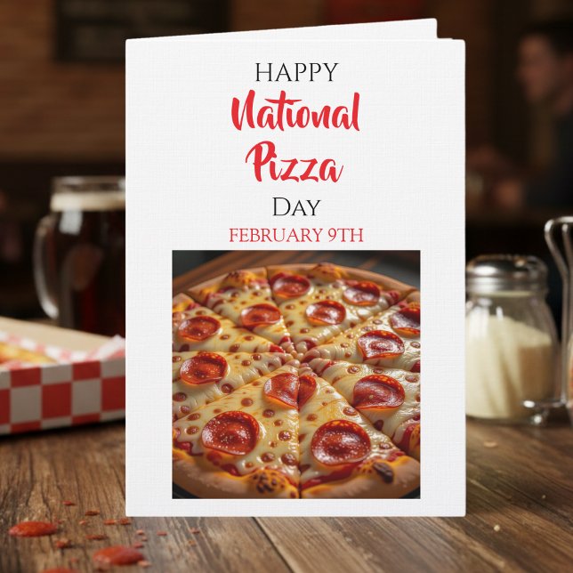 Tarjeta Happy National Pizza Day | February 9th (Subido por el creador)
