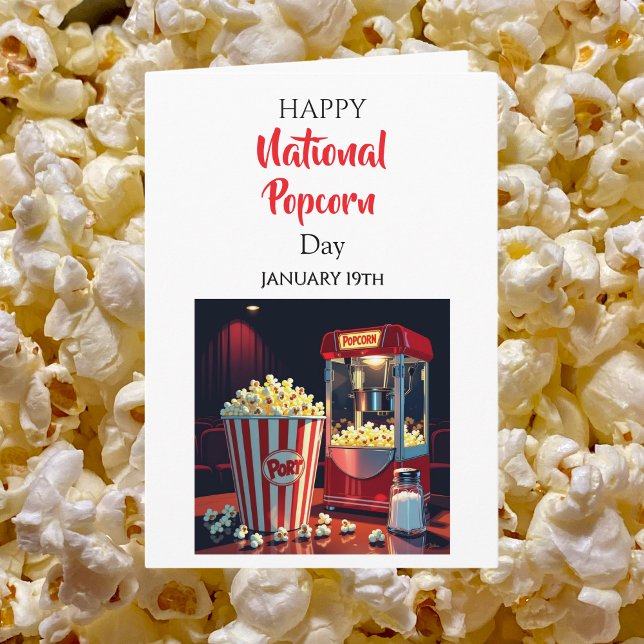 Tarjeta Happy National Popcorn Day! January 19th (Subido por el creador)