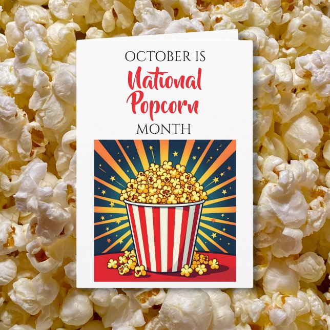 Tarjeta Happy National Popcorn Month! October (Subido por el creador)