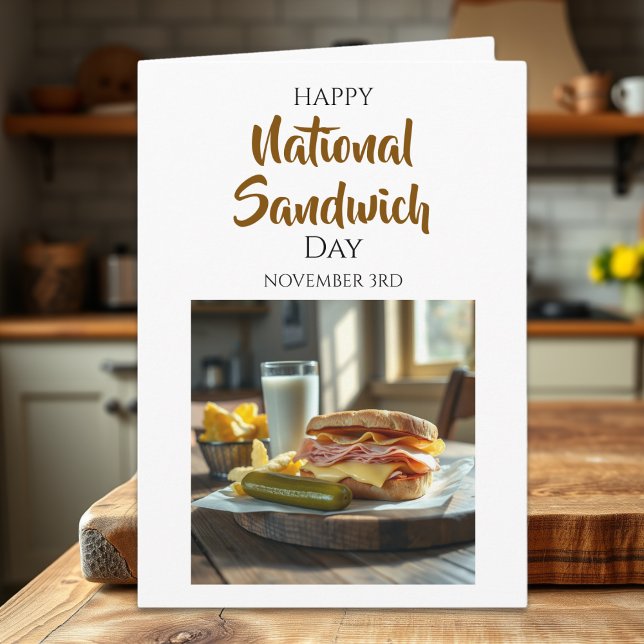 Tarjeta Happy National Sandwich Day | November 3rd (Subido por el creador)