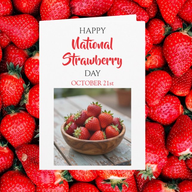 Tarjeta Happy National Strawberry Day | February 27th (Subido por el creador)