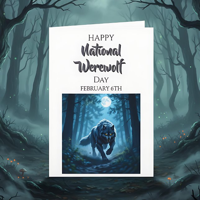 Tarjeta Happy National Werewolf Day | February 6th (Subido por el creador)